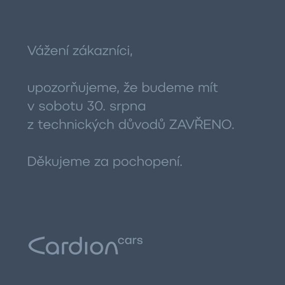 V sobotu 30. 8. budeme mít ZAVŘENO